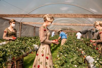 soberanas-contracenam-com-morangos-na-abertura-da-safra