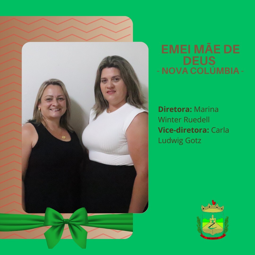 Diretora e vice Emei Mãe de Deus.jfif