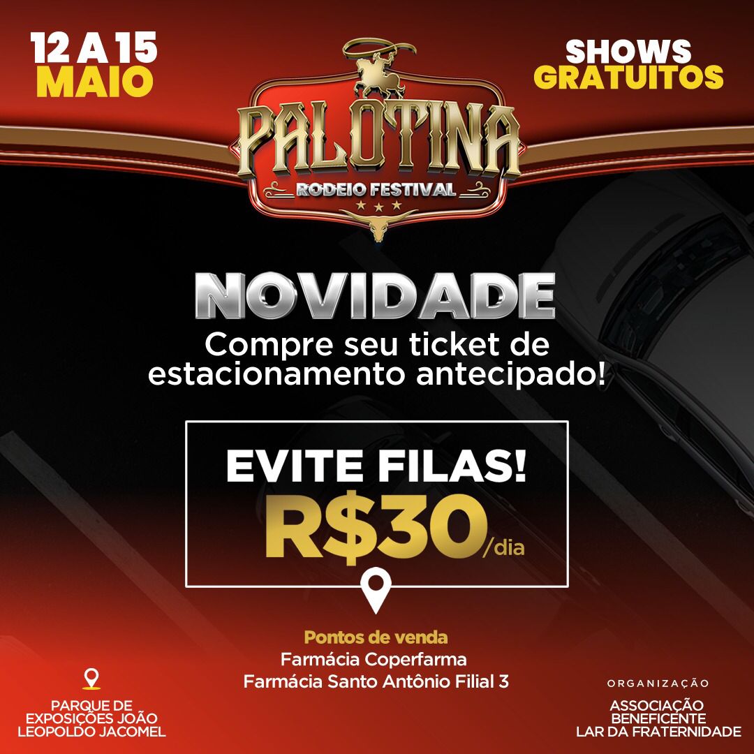 RODEIO FESTIVAL Evento terá estacionamento oficial assegurado por R$30 antecipado