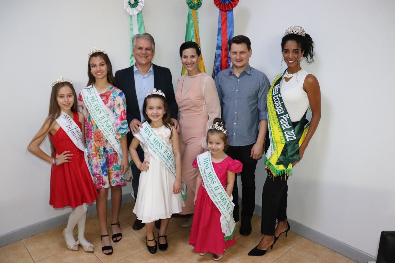BELEZA PALOTINENSE Luiz Ernesto recebe visita das Misses Paraná Infantil