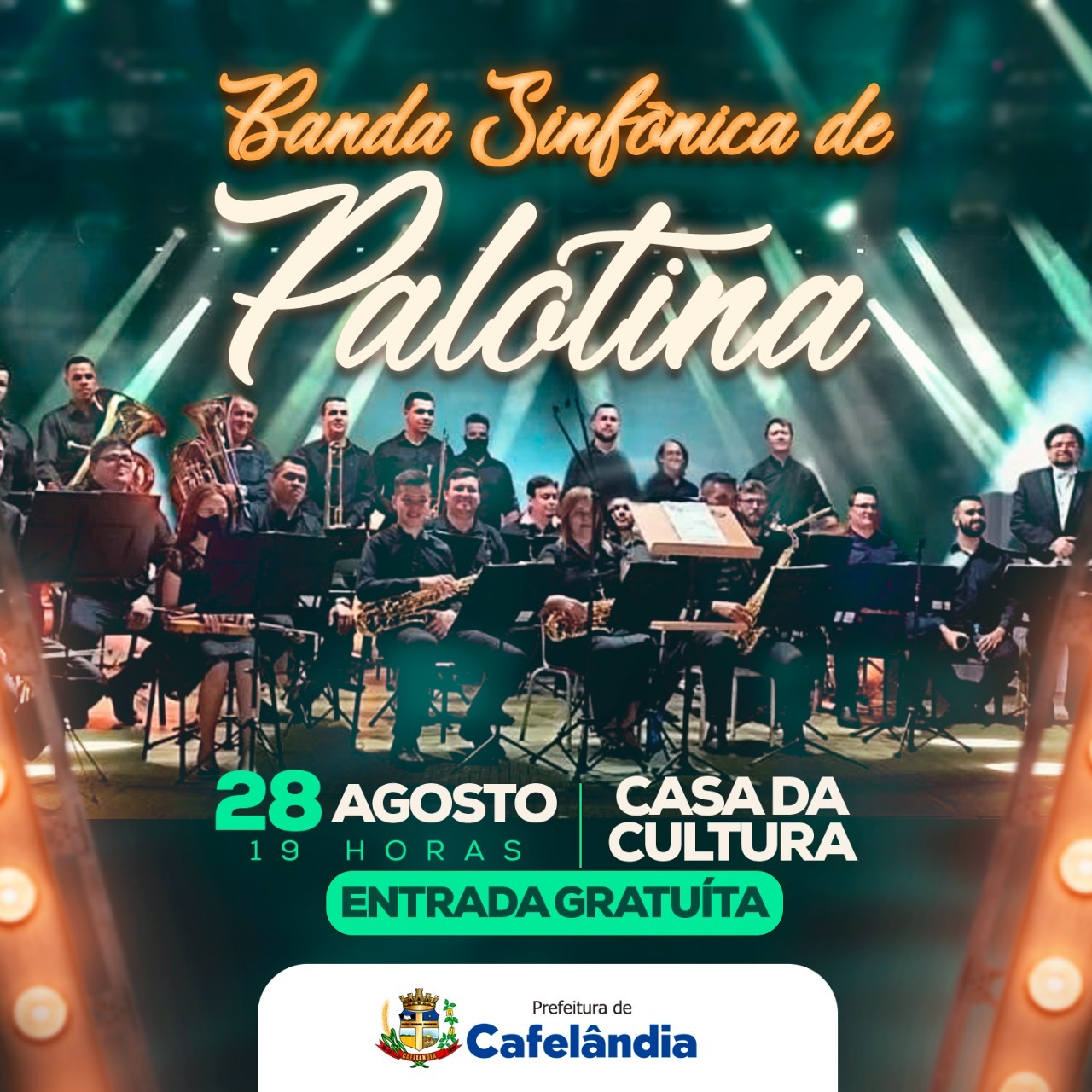 Banda Sinfônica de Palotina vai se apresentar em Cafêlandia-PR
