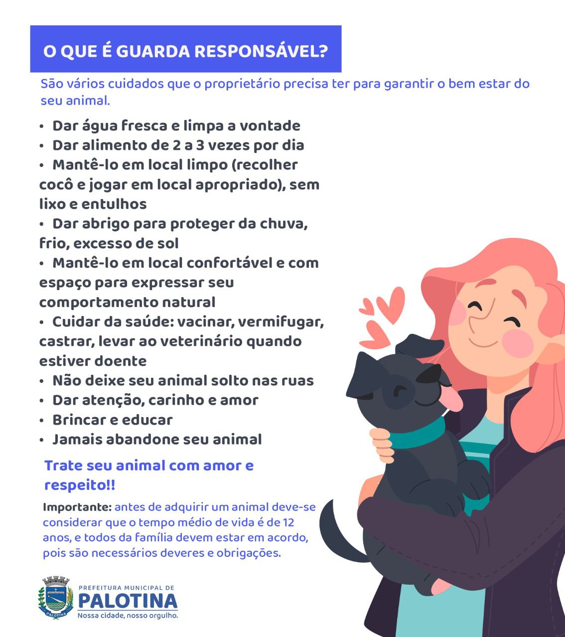 SEMANA DE PROTEÇÃO AOS ANIMAIS DO MUNICÍPIO DE PALOTINA