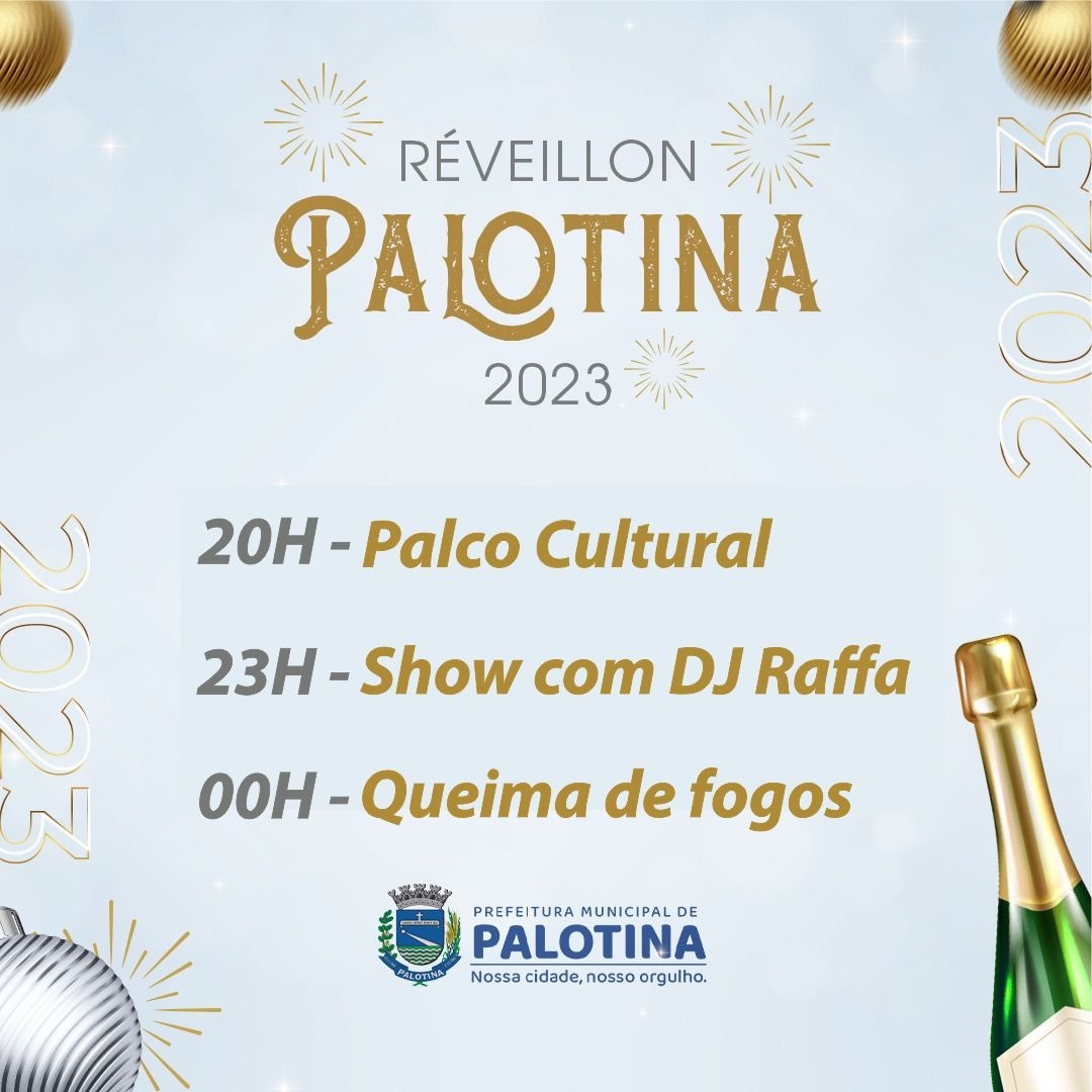 RÉVEILLON EM PALOTINA Virada do ano terá Palco Cultural, DJ e queima de fogos no Lago