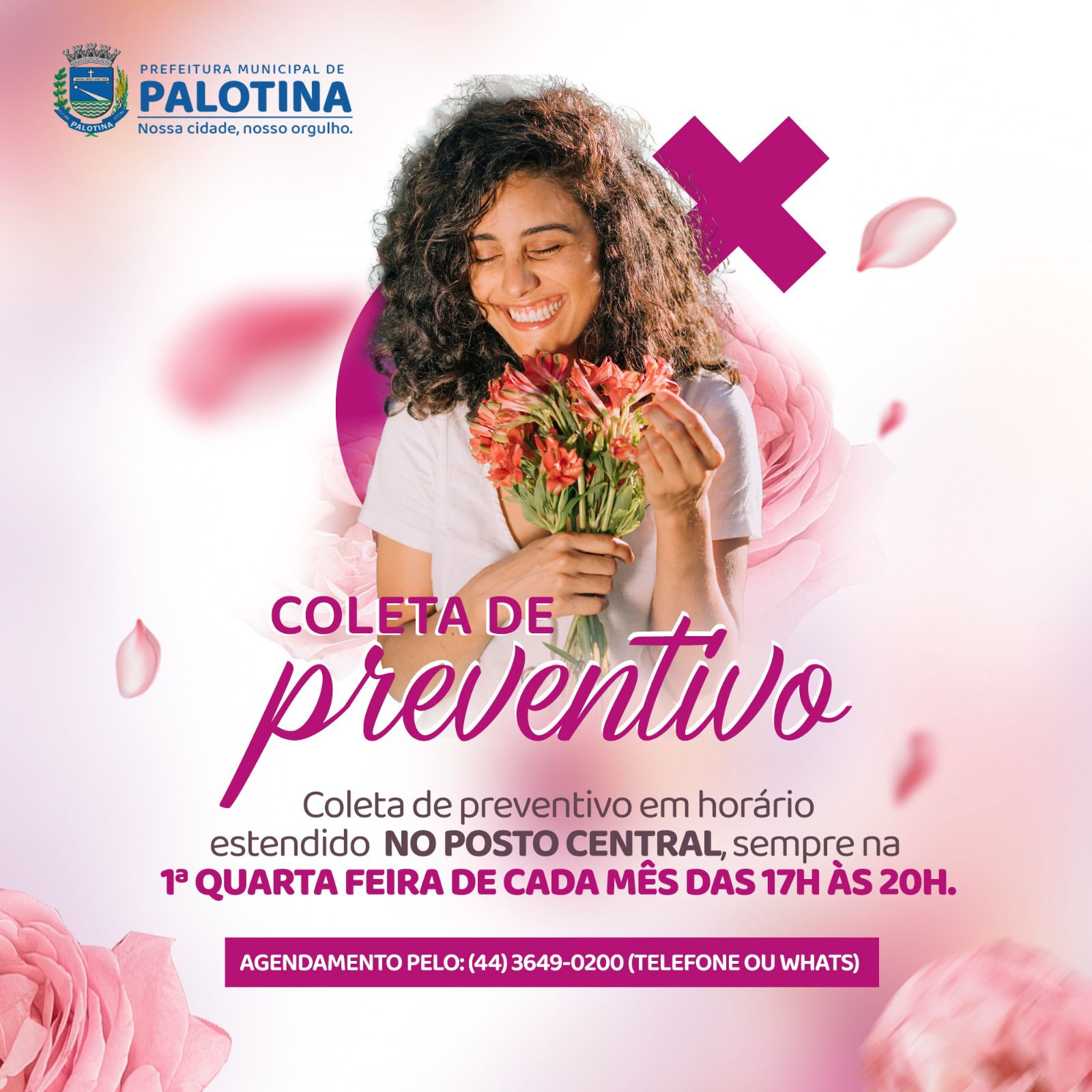 A Secretaria de Saúde de Palotina informa sobre a coleta de preventivo 