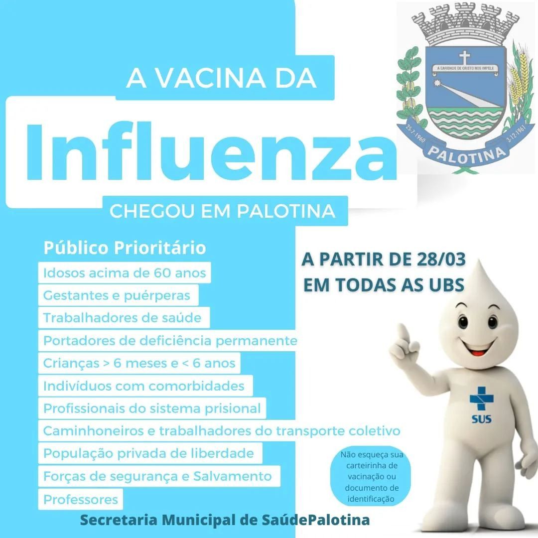 SAÚDE Palotina reforça a importância da vacinação contra a Influenza