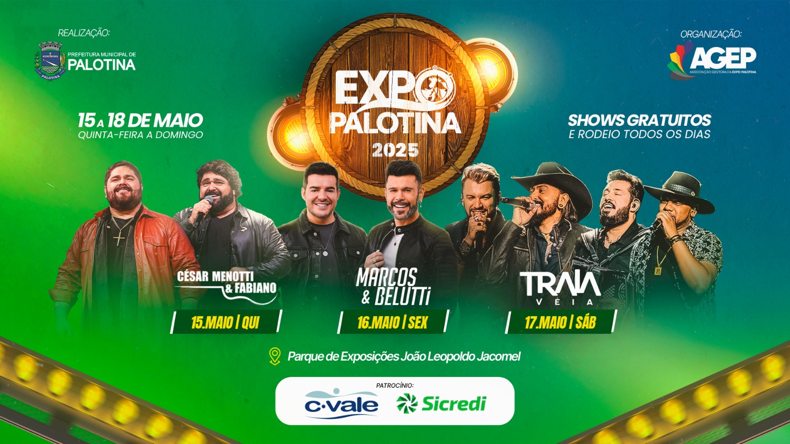 Vem aí a Expo Palotina 2025 com shows nacionais e outras atrações